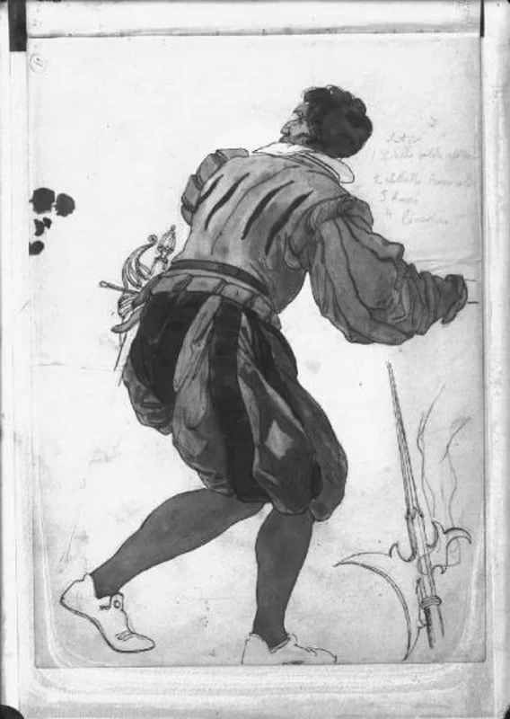 Studio di figura in costume rinascimentale 5